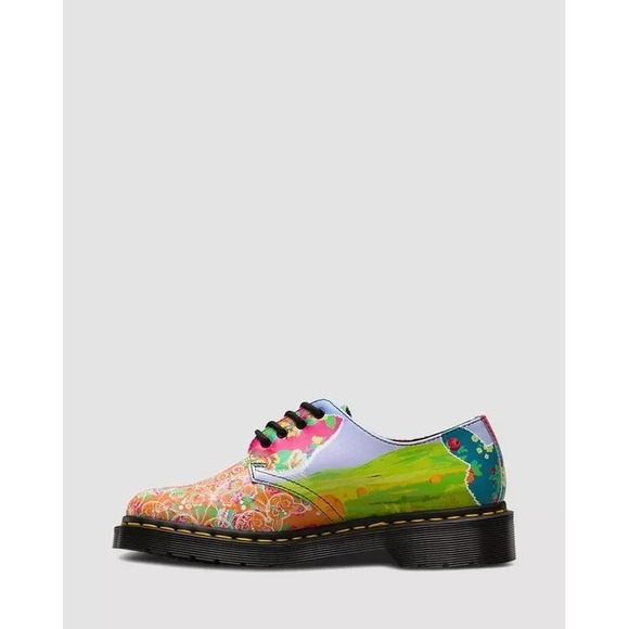 DR. MARTENS Smiths Daze Oxfords Multicolored Pink Floral Women's 5 - Picture 2 of 12